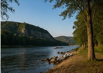 Weserufer bei Porta Westfalica